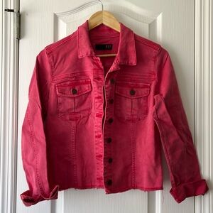 Kut From the Kloth Hot Pink Denim Jacket size M